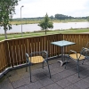 The balcony of our 2 persons room has a beautiful view over the IJssel and the floodplains